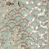 Aqua Green Net Indo Western with Embroidery
